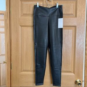 Athleta Faux Leather Leggings, size small, black
